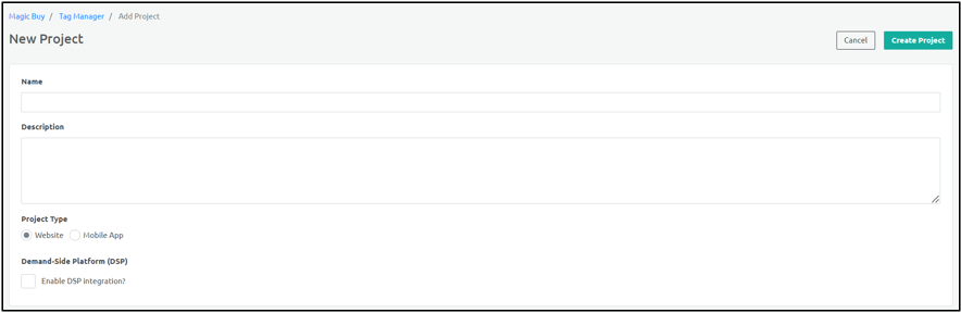 Add Project Info