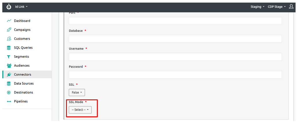 Connector SSL Mode