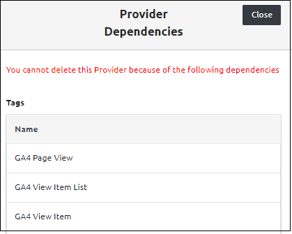 deleteaprovider