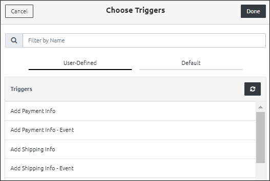 Filterbytriggers